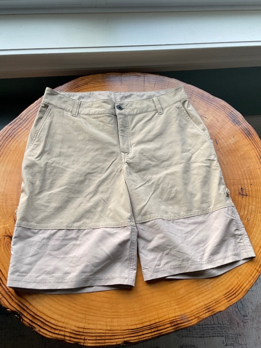 The North Face Wandur Hiking Shorts Dune Beige Size 6 Regular Flash Dry